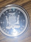 Zambia 2014 1000 Kwacha Multicolor Elephant Coin Uncirculated