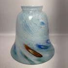 Light Blue Art Glass 5    Millefiori Lamp Shade Pendant