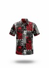 Men   s Short Sleeve Button-up Casual African Shirts Chest 46in Xl