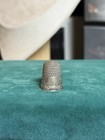 Gorgeous Vintage Antique Sterling Silver Sewing Thimble Signed 7 Star