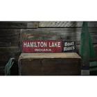 Custom Lake House Boat Rides Sign - Rustic Hand Made Vintage Wooden