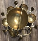 Antique Brass Art Deco Egg Cruet Carousel Set