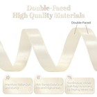 Cream Double Faced Satin Ribbon 1 2 Inch X 25 Yards For Gift Wrap