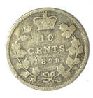 1899 Canada 10c Ten Cents Silver Coin Dime