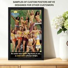 Sexy Girl Customize Your Own Alcohol Poster Beer Tequila Message Your Brand  18
