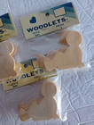 Wooden Person Sitting Boy Cutouts Vintage  3 pks  9 Cutouts Total  Unfinished 3 