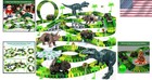 Flexible Glow In The Dark Dinosaur Train Track With Cars - Perfect Gift For Kids
