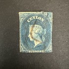 3 Early Ceylon Queen Victoria Stamps 1d Blue 6d   9d Used 1857-1860s Lot 