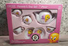 Vintage Applause Looney Tunes Tweety Bird 7 Piece Ceramic Tea Set Box 37170 Nos