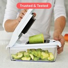 Pro Vegetable Chopper Spiralizer Kitchen Gadget 4 In 1 Food Chopper W  Container