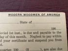 1900 s One Cent Mckinley Postal Card Modern Woodmen Of America Assessment   Dues
