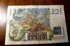 France 1951 Le Verrier 50 Franc Note  Fine