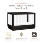 Babyletto Harlow 3-in-1 Convertible Crib  White With Grey Acrylic New