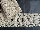 Beautiful Vintage French Edwardian Lace Edging Guipure - Cotton - 250cm By 13cm