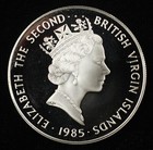 1985 British Virgin Islands  20  925 Silver Coin - 8 Reales Cob Reverse  p0547 