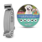 Flea Tick Collar Dogs 8 Months Natural Waterproof Adjustable Treatment 1 Pack