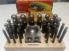 Punch Set With Block 25pc Made Of Steel Dapping Craft Metal Working Tool Jewelry