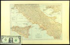 Antique Map Of Central Italy Map Wall Art Decor Rome Naples Campania Lazio