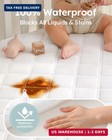 Waterproof Crib Mattress Protector  Quilted Crib Mattress Pad Cover Ultr