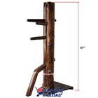 Wing Chun Dark Wooden Training Target Dummy Base Solid Martial Arts Practice