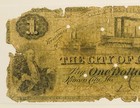  1 City Of Kansas City Missouri Mo Aug 1870 Steamboat Obsolete Currency Note