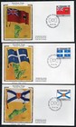 Canada 1979 17   Flags Sheet 12 Singles Colorano Silk Cachet First Day Covers