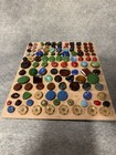 Antique Vintage Glass Buttons Sample Card 100  Czech Art Deco Mixed Lot