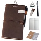  Refillable Leather Journal Travelers Notebook - 8 5 X Standard Brown  deluxe 