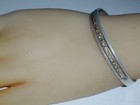 Vintage Navajo Sterling Silver Textured Gold Filled Cuff Bracelet- Signed E- 7  