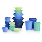 Tupperware Heritage Collection 32-piece Food Storage Container Set Blue Nib