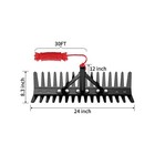 24 X 8 3 In Pond Aquatic Weed Rake Double-sided Lake Weed Removal Rake 30ft Rope