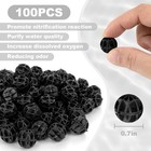 100 Pcs Aquarium Bio Balls - Black Sump Filter Media With Sponge