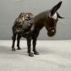 Vtg Phil Di Napoli Pack Mule Sculpture Champion Production Art Deco Heavy Copper