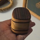 Handcrafted Walnut   Pine Wooden Trinket Box With Lid Artisan Made 2 75x1 75