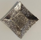 Wendell August  Heart Themed Hammered Aluminum Trinket Tray Made In Usa Vintage