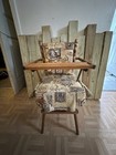 Vintage Cass Toys Wooden Doll High Chair And Bunk Bed