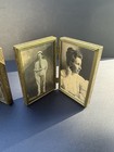 Pair Of Vintage Double Hinged Tabletop Frames With Portraits