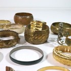 Huge Lot Of 20 Vintage Metal Bracelets