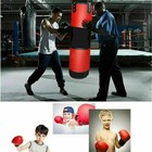 Heavy Duty Boxing Equipment Punching Bag Training Gloves Workout Kick Bag Black