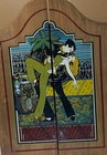 Vintage Jukebox Disco Dancing Couple Wooden Dartboard Curio Cabinet