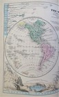 World Map In Double Hemispheres Mountains   Rivers Of The World 1856 Boynton Map