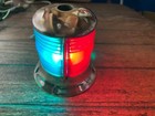 Vintage Heavy Cast Bronze Bow Light Red  Blue green Lens 7  Long New Led wiring