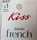Kiss Salon French Nails  Glue On  Short Fine Line White French
