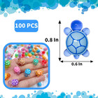 100 Pcs Small Glow In The Dark 3d Resin Turtles Miniature Garden Figurines acces