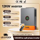 Powmr 12kw 48v Hybrid Solar Inverter 120v 240v Split Phase 200a Mppt Controller