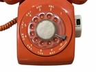 Vintage Stromberg Carlson Orange Rotary Dial Telephone Retro Table Desk Phone