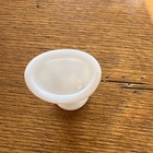 Optical Eye Wash Cup White Transparent Milk Glass Antique Vintage Euc