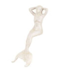 Sungmor Cast Iron Sitting Mermaid Statue 14 3 In Tall Large Sculpture Decoration