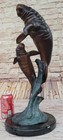 Manatee  Calf Bronze Sculpture By Marius Fine Art Collectible Figure Sale Decor