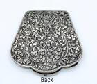 Large Ornate Antique 800 Silver Compact W  Powder Puff